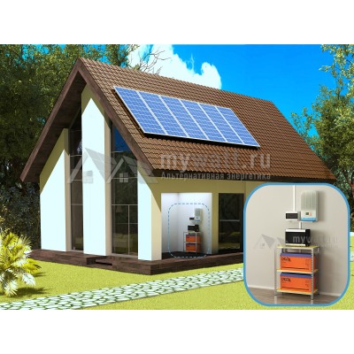 Комплект солнечных батарей 4кВт/400Ач/9кВт*ч в сутки "Автономная электростанция - 1500"
