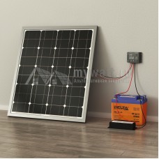 Комплект солнечных батарей 0,3кВт/33Ач/0,3кВт*ч в сутки "Автономная электростанция - 50"