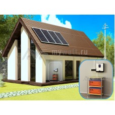 Комплект солнечных батарей 3кВт/400Ач/6,5кВт*ч в сутки "Комбинированная электростанция - 1280"