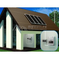Комплект солнечных батарей 6кВт*ч в сутки "Сетевая электростанция - 1200"