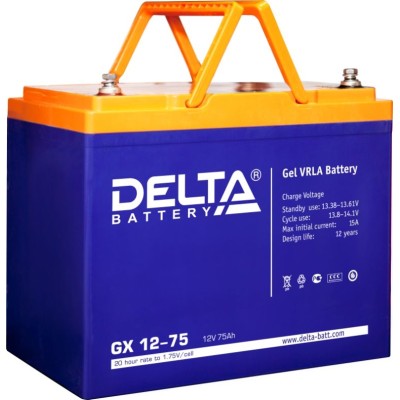 Гелевый аккумулятор DELTA GX 12-75