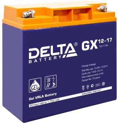 Гелевый аккумулятор DELTA GX 12-17